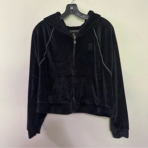 Victoria’s Secret On Point Bling Velour Bling Jacket‎ Pants Tracksuit Set Size L